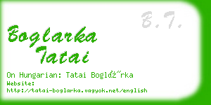 boglarka tatai business card